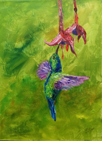 Fuschia Tipple by artist Nancy Paton